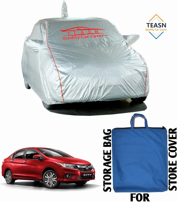 Silver_&_Grey_UV_Protected_Car_Body_Cover_For_Honda