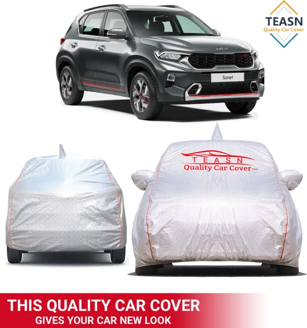 Silver_&_Grey_UV_Protected_Car_Body_Cover_For_Kia