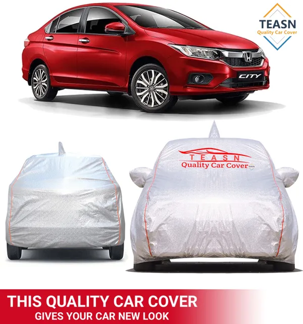 Grey_&_Silver_UV_Protected_Car_Body_Cover_For_Honda