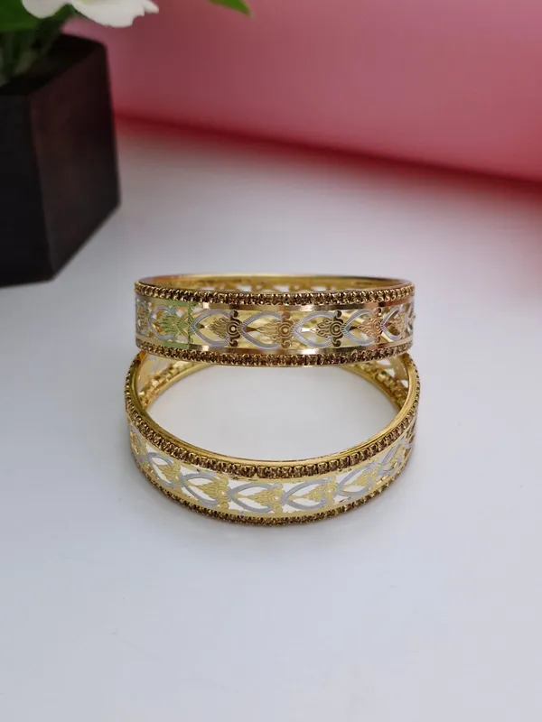 18K_Gold_Plated_Intricate_Filigree_Kada_Bangles_1_Pair_Set_of_2_for_Both_Hands