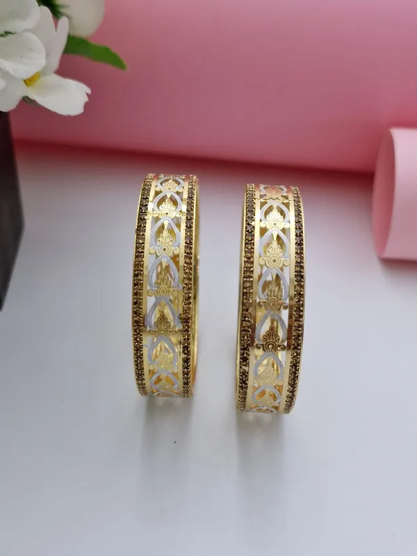 18K_Gold_Plated_Intricate_Filigree_Kada_Bangles_1_Pair_Set_of_2_for_Both_Hands
