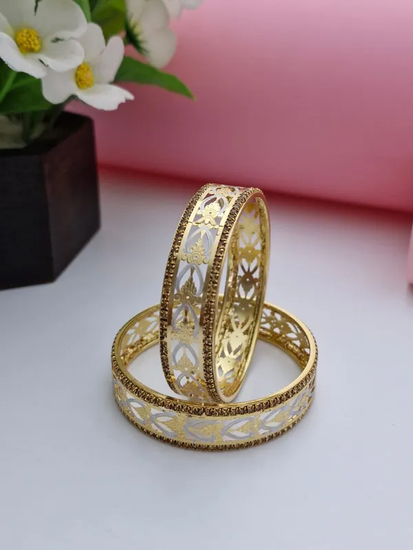 18K_Gold_Plated_Intricate_Filigree_Kada_Bangles_1_Pair_Set_of_2_for_Both_Hands