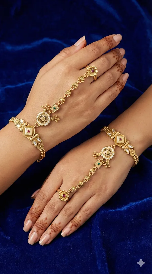 Gold_Antique_Haath_Phool/_Haath_Pocho_For_Women