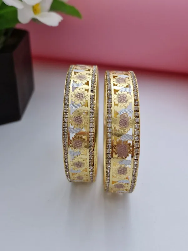 Two-Tone_Floral_Openwork_Gold_Plated_Bangles_for_Women_|_American_Diamond_Bordered_Bridal_&_Festive_Kangan_(_Pair_of_2_)