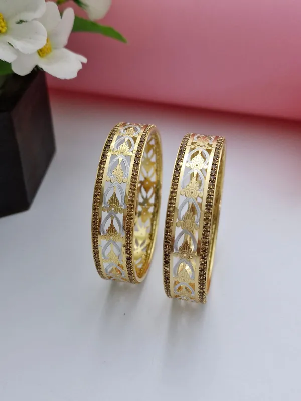 18K_Gold_Plated_Intricate_Filigree_Kada_Bangles_1_Pair_Set_of_2_for_Both_Hands