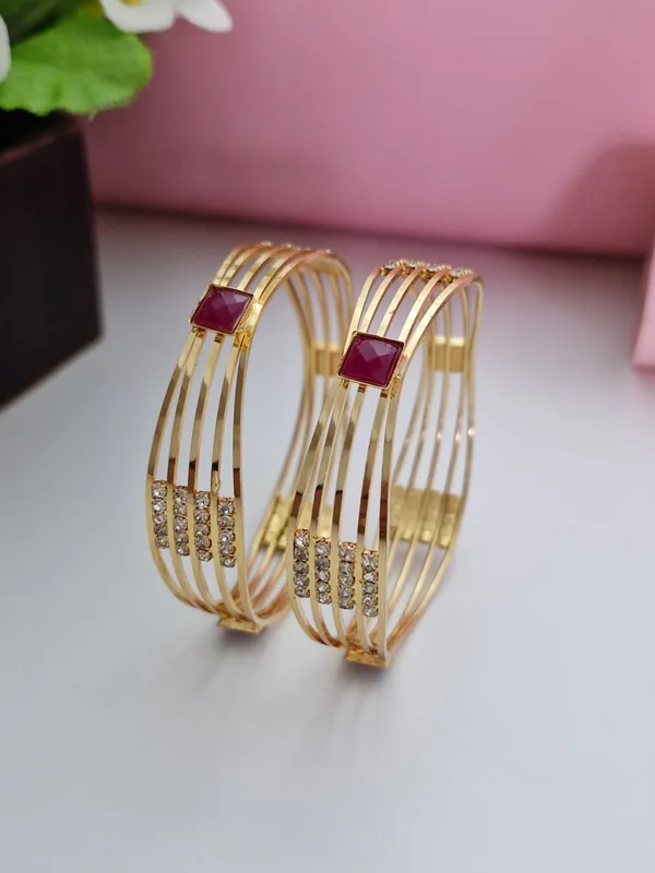 18K_Gold_Plated_Openwork_Multi-Rail_Designer_Kangan_|_Set_of_2_(1_Pair_Set_for_Both_Hands)