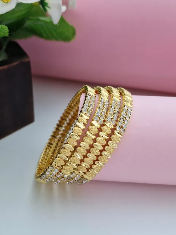 18K_Gold_Plated_Cubic_Zirconia_Studded_Designer_Kangan_|_Set_of_2_(1_Pair_Set_for_Both_Hands)