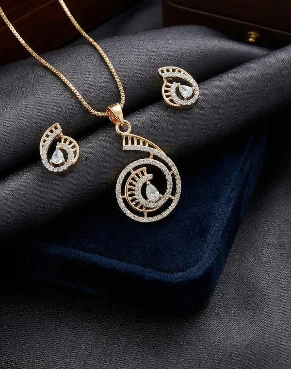 Rose_Gold_Diamond_Pendant_Set_