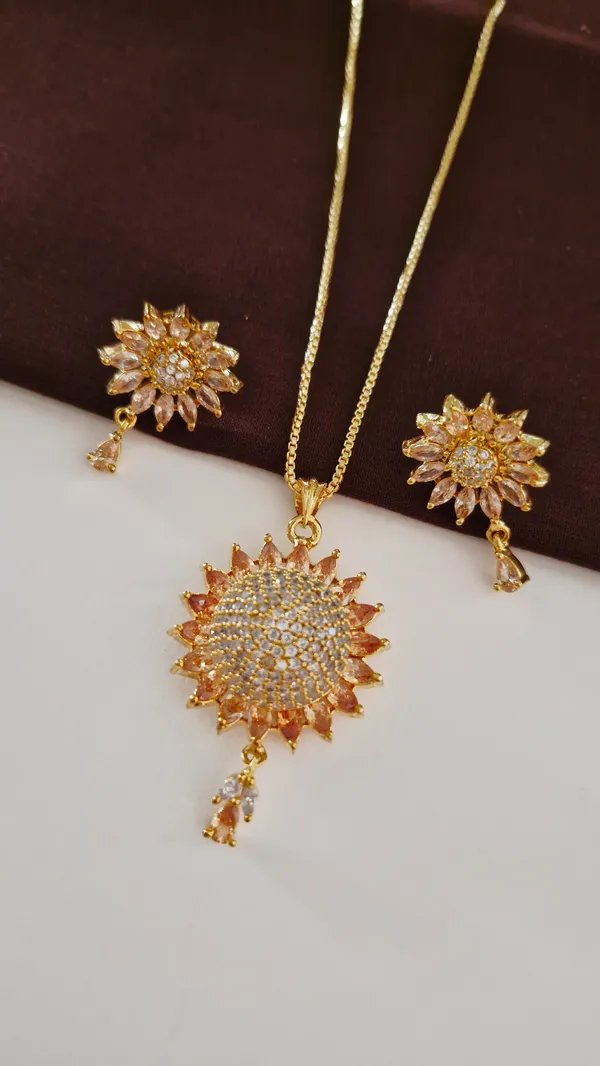 Sunflower_Design_Pendant_Set
