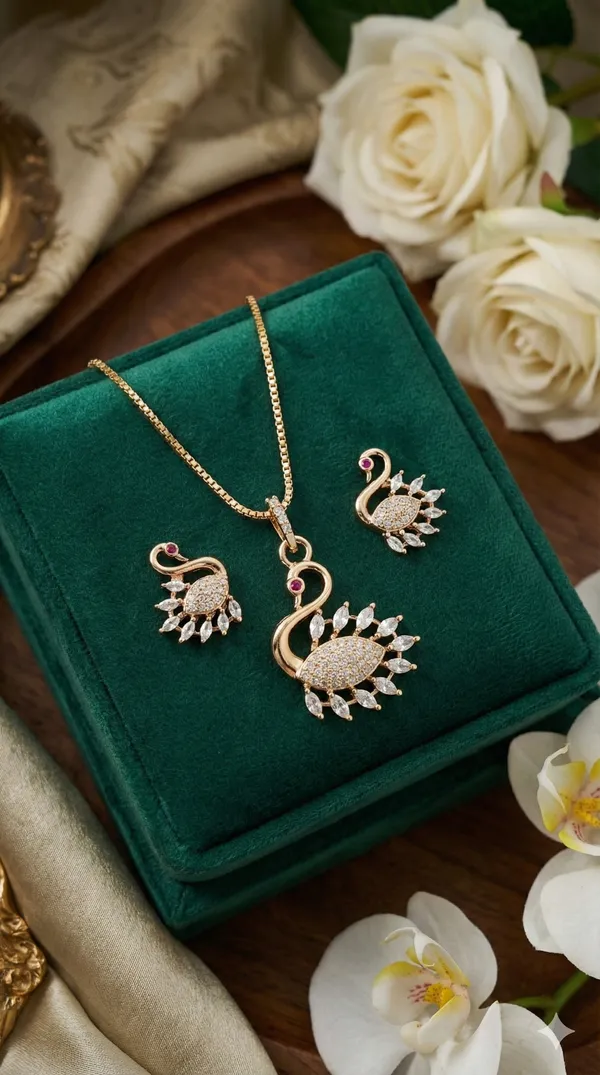 Rose_gold_Hans_design_pendant_set_