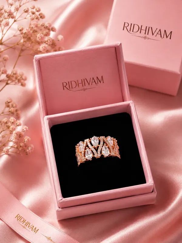 Ethereal_Pear-Cut_Dewdrop_American_Diamond_Rose_Gold_Plated_Statement_Ring
