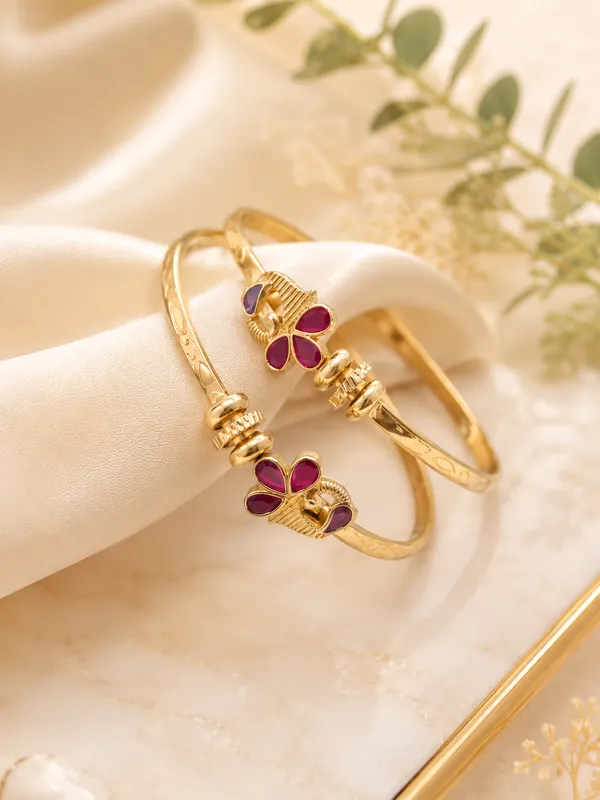 Royal_Kemp_Flora_Gold-Plated_Bypass_Kada_Bangles_(Pair)