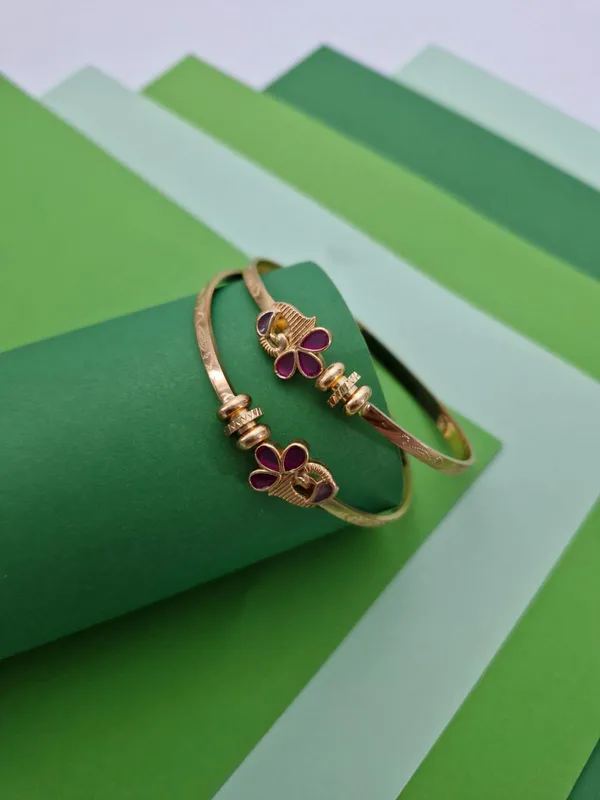 Royal_Kemp_Flora_Gold-Plated_Bypass_Kada_Bangles_(Pair)