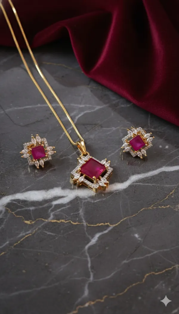 Pink_American_Diamond_Pendent_Set_With_Gold_Plated_Chain_For_Women