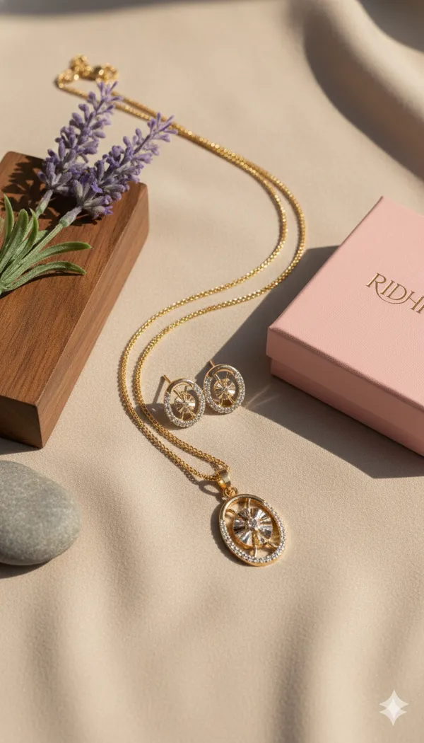 Delicate_ovel_shape_pendant_set
