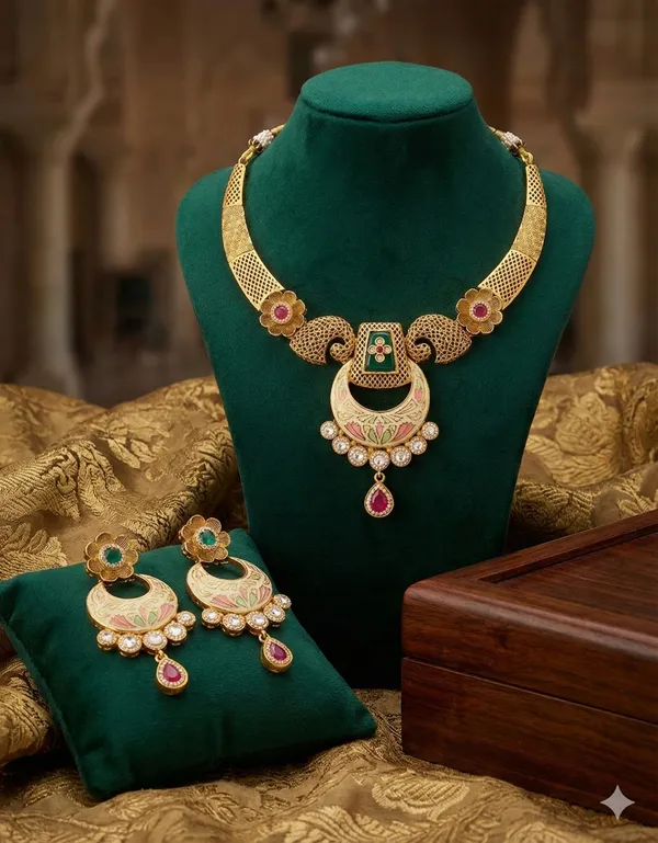 Premium_gold_plated_with_high_quqlity_brass_based_material_necklace_set