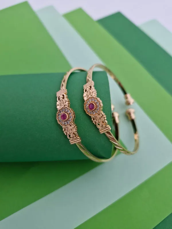 Royal_Antique_Ruby_&_American_Diamond_Gold-Plated_Kada_Bangles_(Pair)