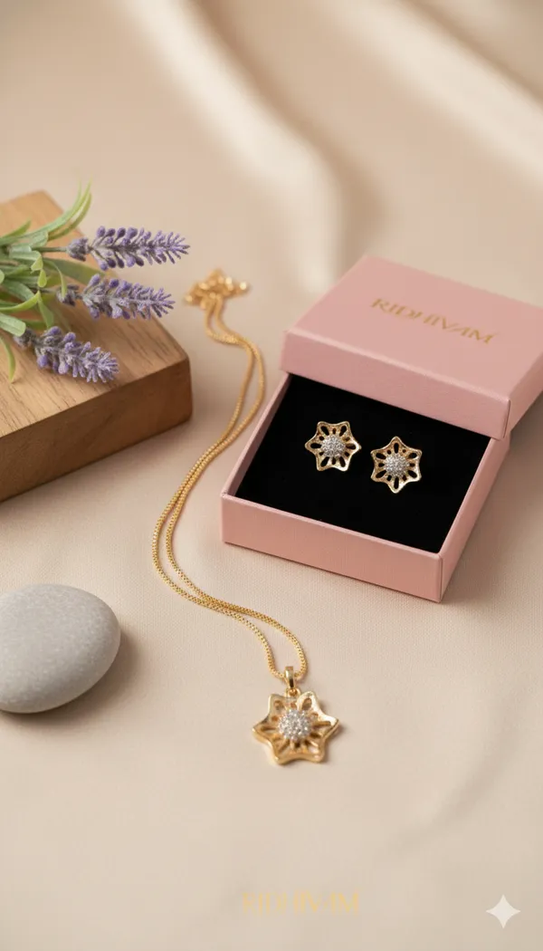 Flower_Design_Delicate_pendant_Set