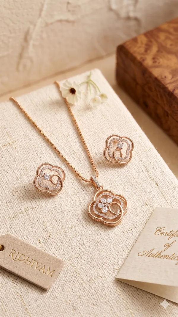 Royal_Interlocking_Bloom_American_Diamond_Pendant_Set_in_Rose_Gold_Plating
