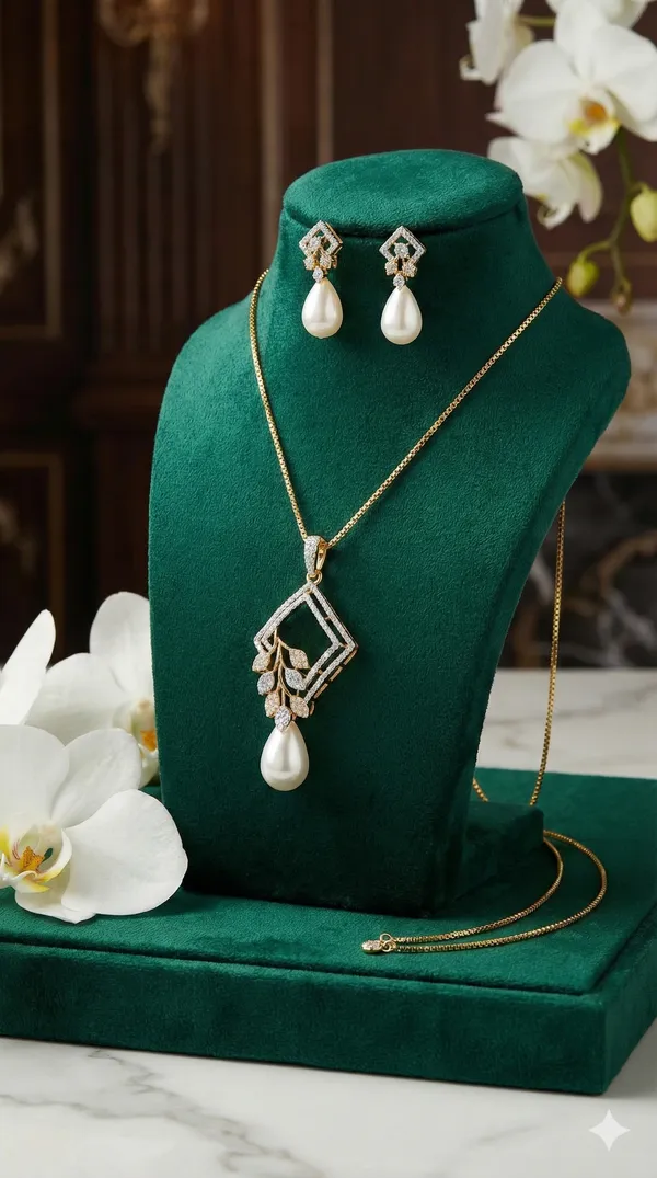 Diamond_And_Moti_Studded_Pendant_Set