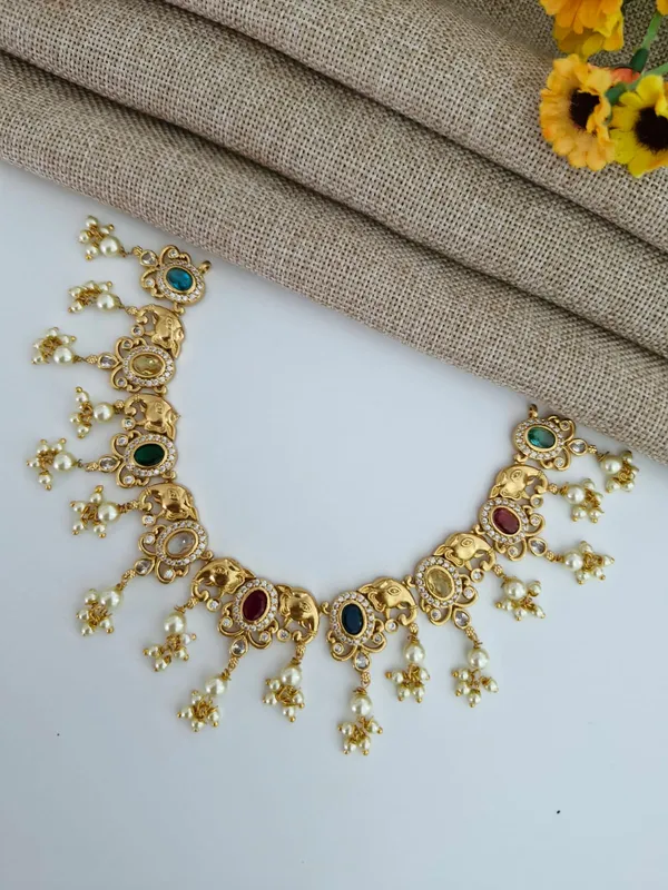 The_Navratna_Elegance_Elephant_Necklace_Set