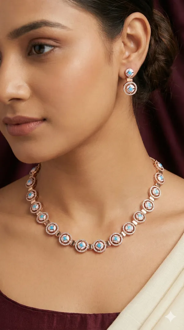 Delicate_rose_gold_necklace_set