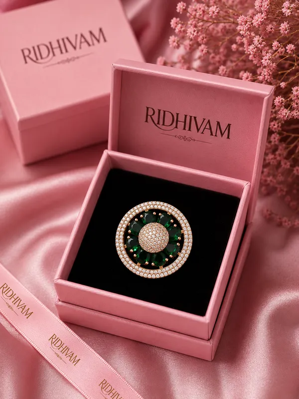 Royal_Emerald_Bloom_American_Diamond_Statement_Cocktail_Ring