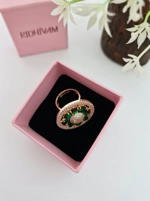 Royal_Emerald_Bloom_American_Diamond_Statement_Cocktail_Ring