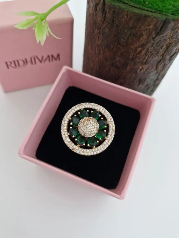 Royal_Emerald_Bloom_American_Diamond_Statement_Cocktail_Ring