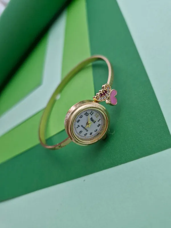 Regal_Pink_Butterfly_Accented_Gold-Plated_Bangle_Watch