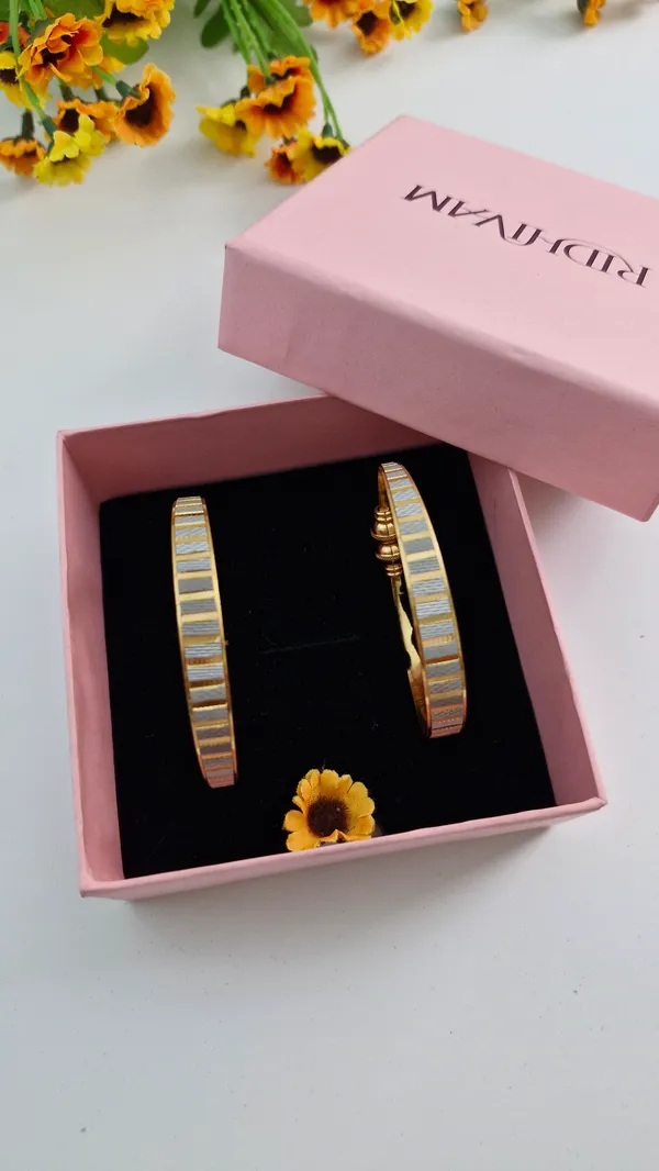 golden_and_silver_two_tone_kadli_bangle_(pack_of_2)