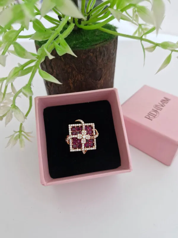 Royal_Imperial_Ruby_Grid_American_Diamond_Statement_Cocktail_Ring