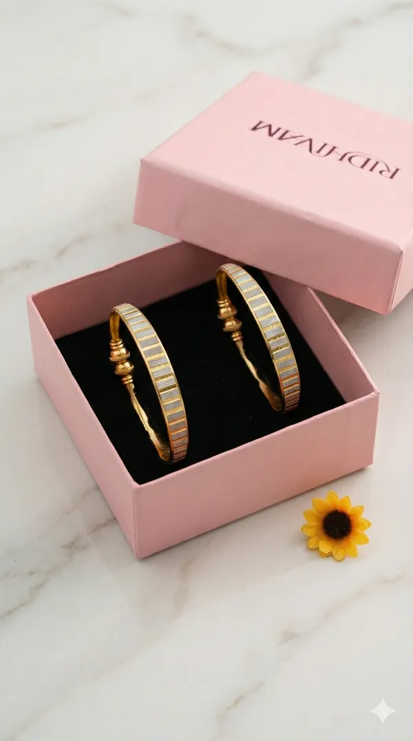Gold_and_Silver_two_tone_kadli_bangle_