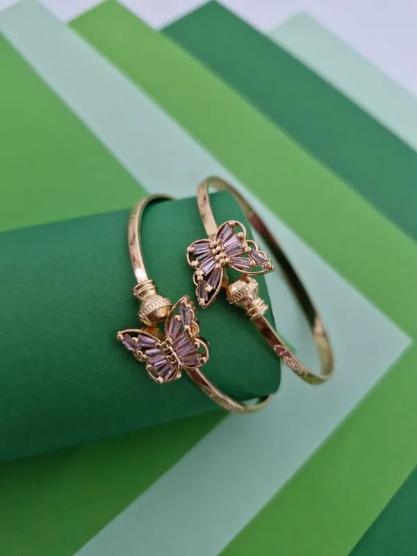 Royal_Majestic_Butterfly_Gold-Plated_Open-Front_Kada_Bangles_(Pair)