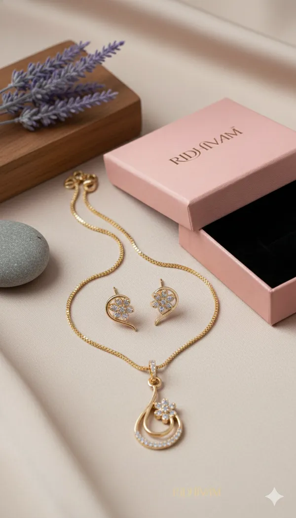 Flower_Drop_Design_Pendant_Set