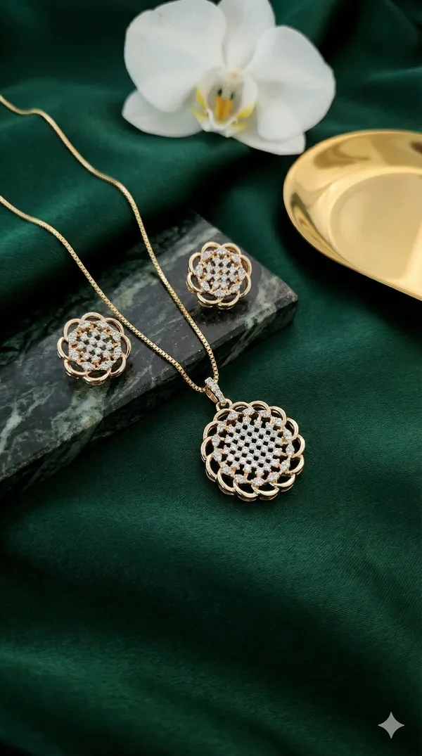 Rose_gold_diamond_pendant_set_
