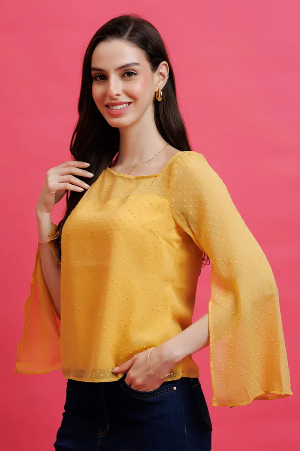 Slit_Sleeves_Dobby_Top