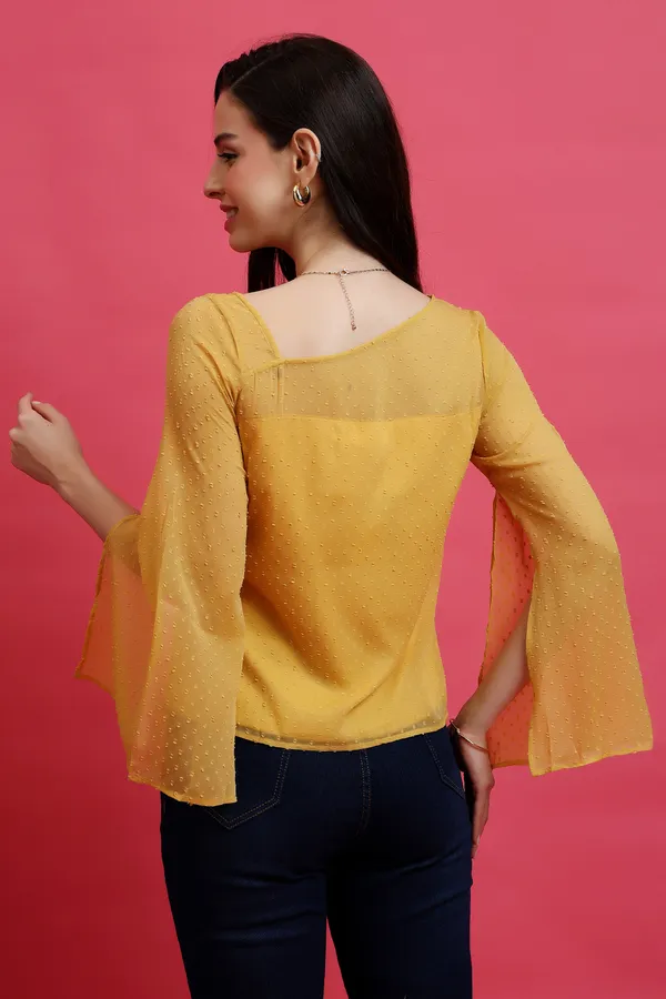 Slit_Sleeves_Dobby_Top