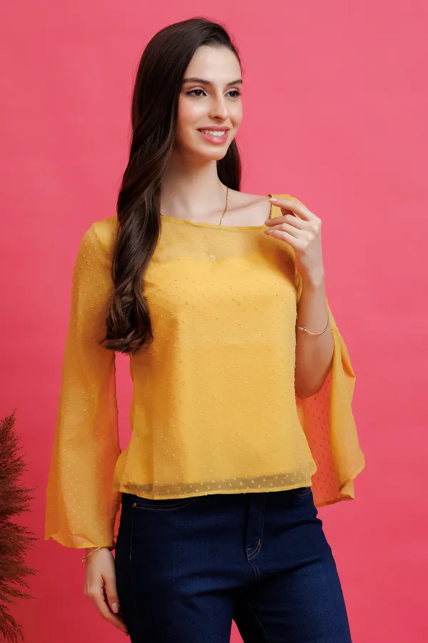 Slit_Sleeves_Dobby_Top