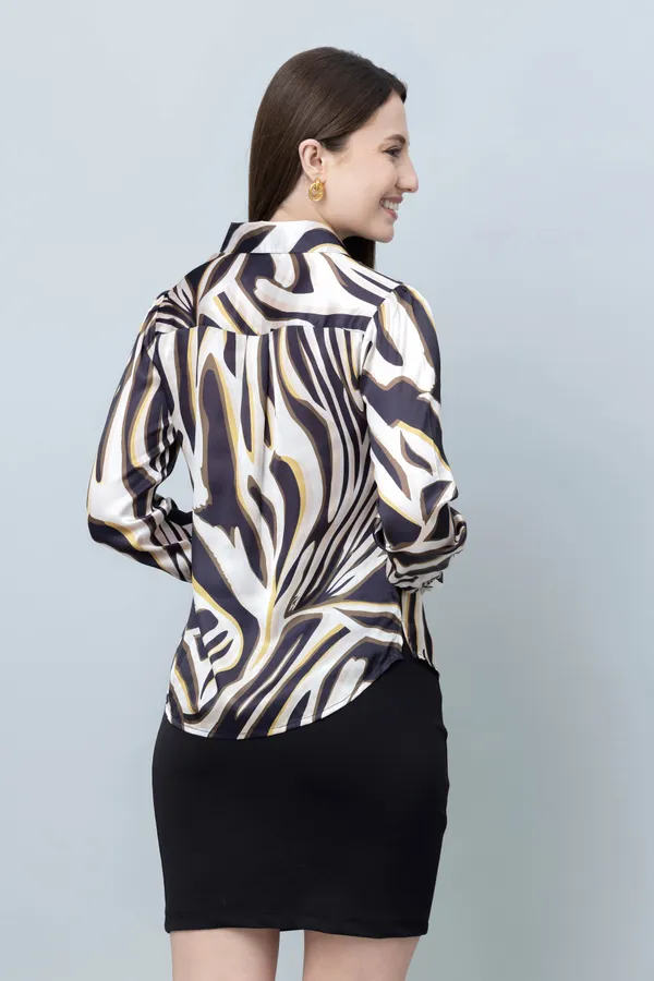 Multicolor_Satin_Printed_Full_Sleeve_Hip_Length_Shirt_For_Women