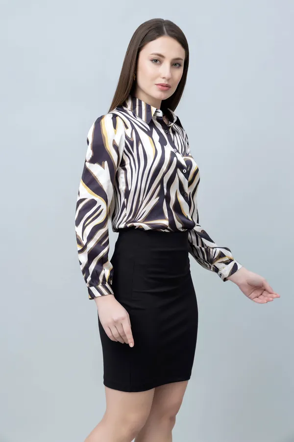 Multicolor_Satin_Printed_Full_Sleeve_Hip_Length_Shirt_For_Women