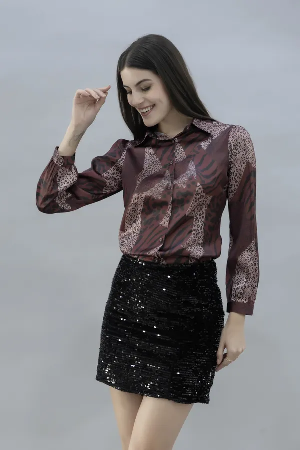 Multicolor_Satin_Printed_Full_Sleeve_Hip_Length_Shirt_For_Women