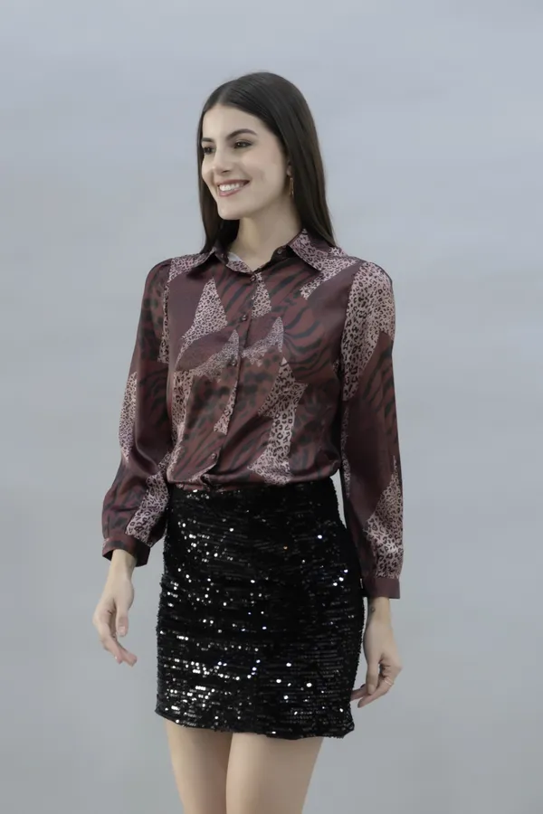 Multicolor_Satin_Printed_Full_Sleeve_Hip_Length_Shirt_For_Women