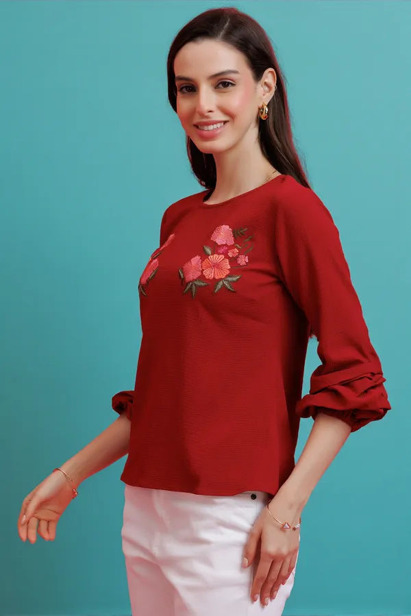 Balloon_Sleeves_Embroidered_Top