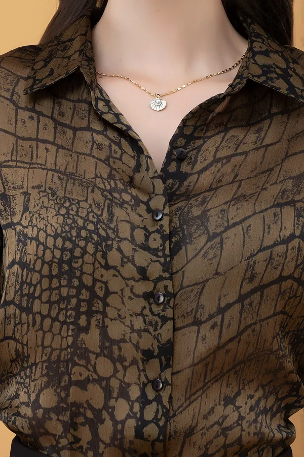 Brown_Croc_Printed_Casual_Shirt
