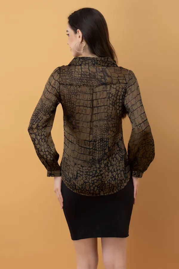 Brown_Croc_Printed_Casual_Shirt