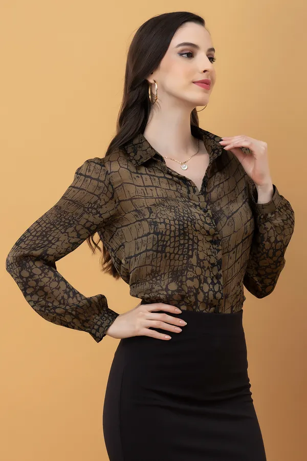 Brown_Croc_Printed_Casual_Shirt