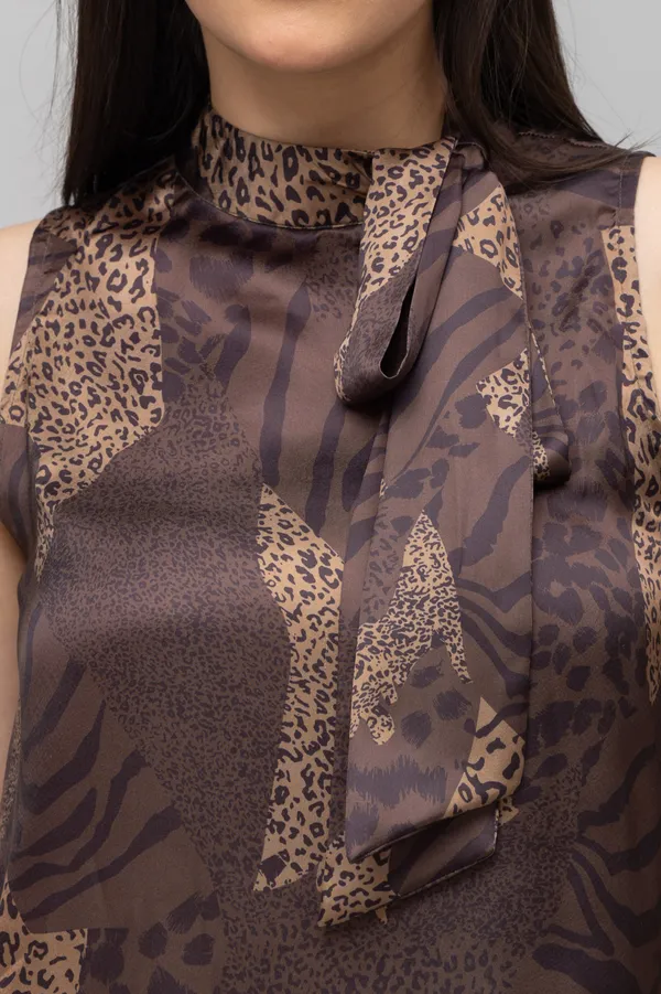 Casual_Printed_Neck_Tie_Top