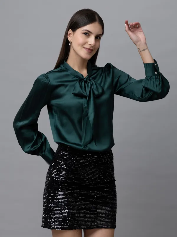 Tie_Neck_Casual_Satin_Top