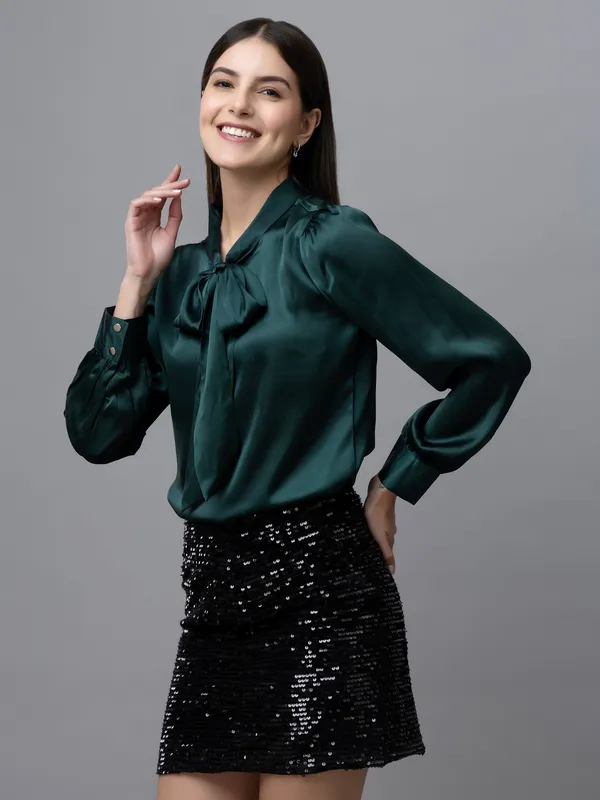 Tie_Neck_Casual_Satin_Top
